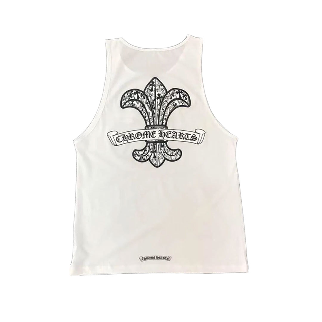 【Chrome Hearts】クロムハーツ プリント サンスクリットクロス ノースリーブ Tシャツ タンクトップ 男女兼用