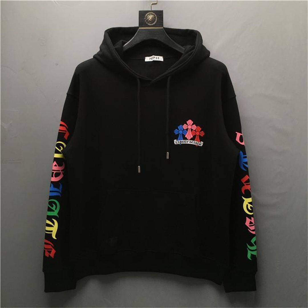 今日注文なら、もう一つ無料サービス【chrome-hearts】クロワハートクロスフードスウェットシャツ 男女兼用