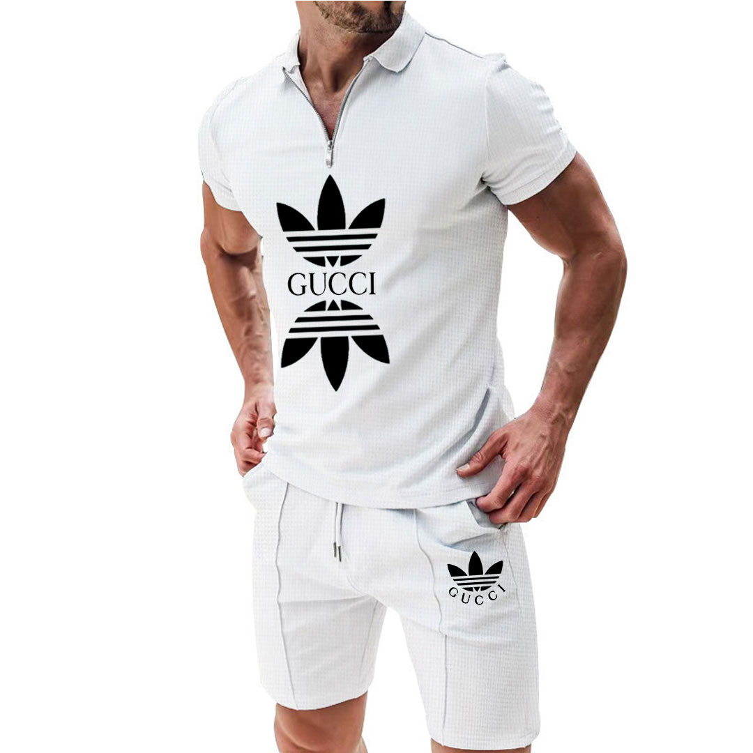 【Adidas】【Gucci】アディダスとグッチの新作コラボレーション、半袖シャツとショーツのセット