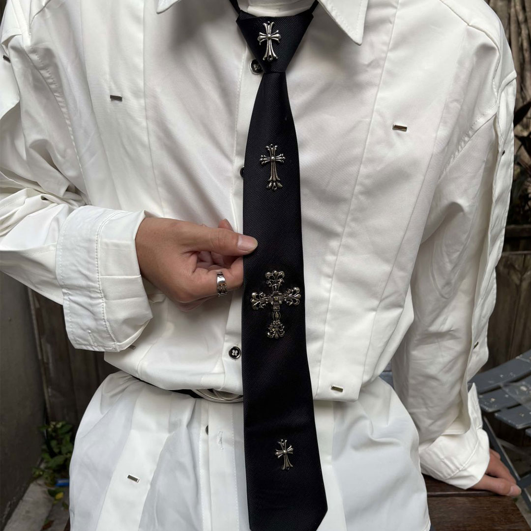 【Chrome Hearts】クロムハーツ  クロスシャツタイ デコラティブボウタイ