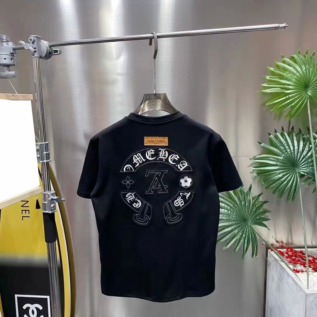 【Chrome Hearts】【LOUIS VUITTON】クロムハーツ×ルイヴィトン 半袖レターTシャツ 男女兼用