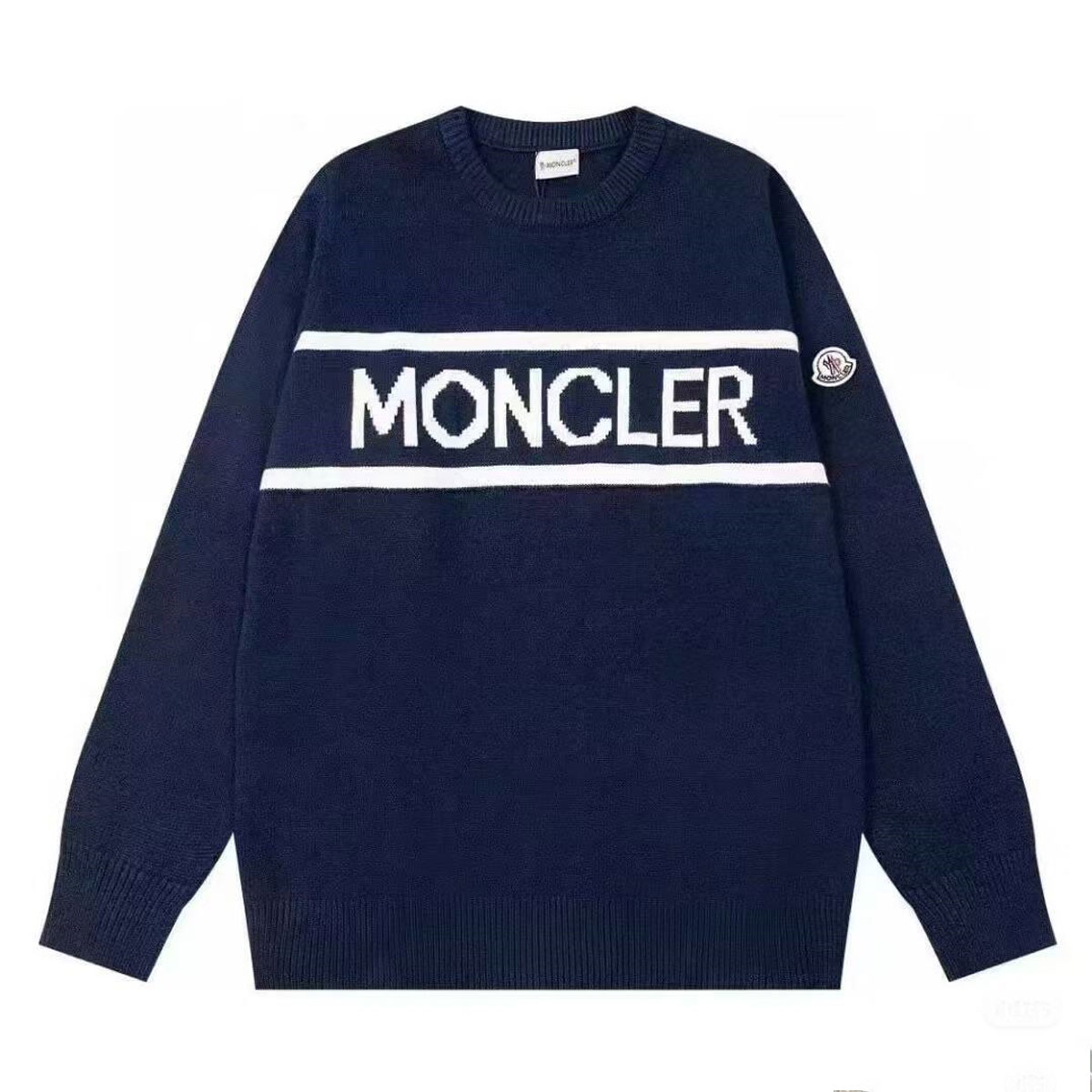 【MONCLER】モンクレール 秋冬 クルーネック 長袖 ベースニット セーター 男女兼用