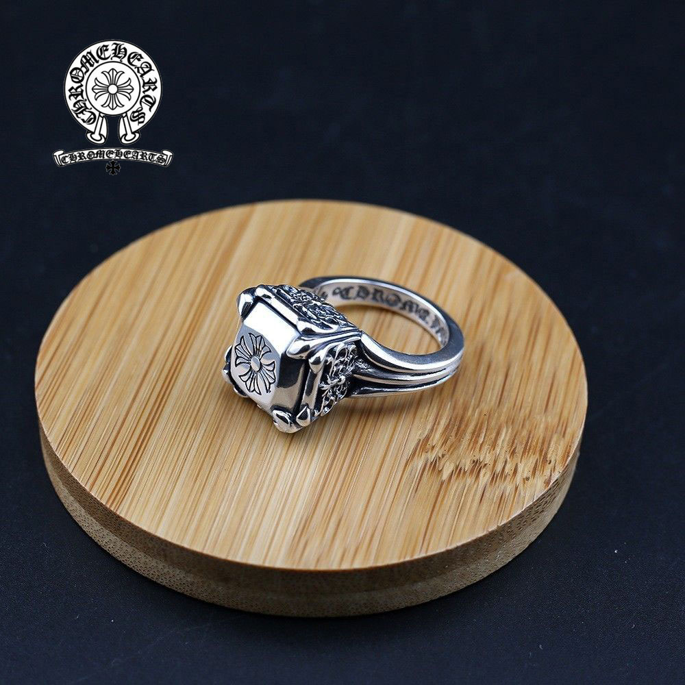 【Chrome Hearts】クロウハート立体クロスフラワーリング男女兼用