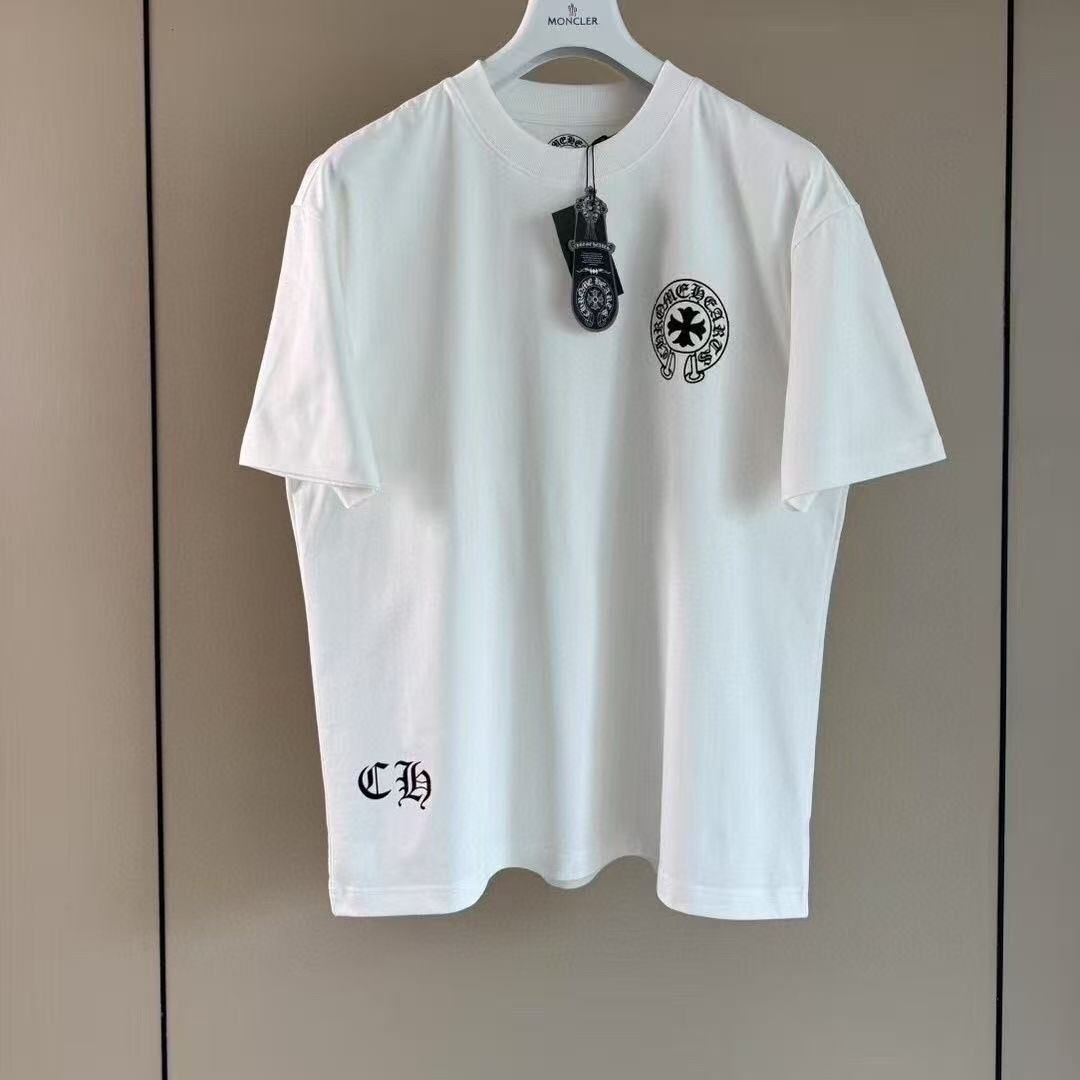 【Chrome Hearts】クロムハーツ新しいクロスサマーラウンドネックTシャツ男女兼用