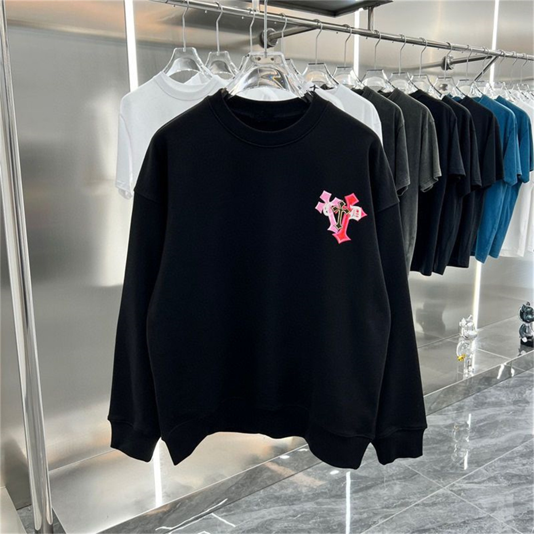 今日注文なら、もう一つ無料サービス【chrome-hearts】クロウハート カラフルプリント 長袖スウェットシャツ 男女兼用