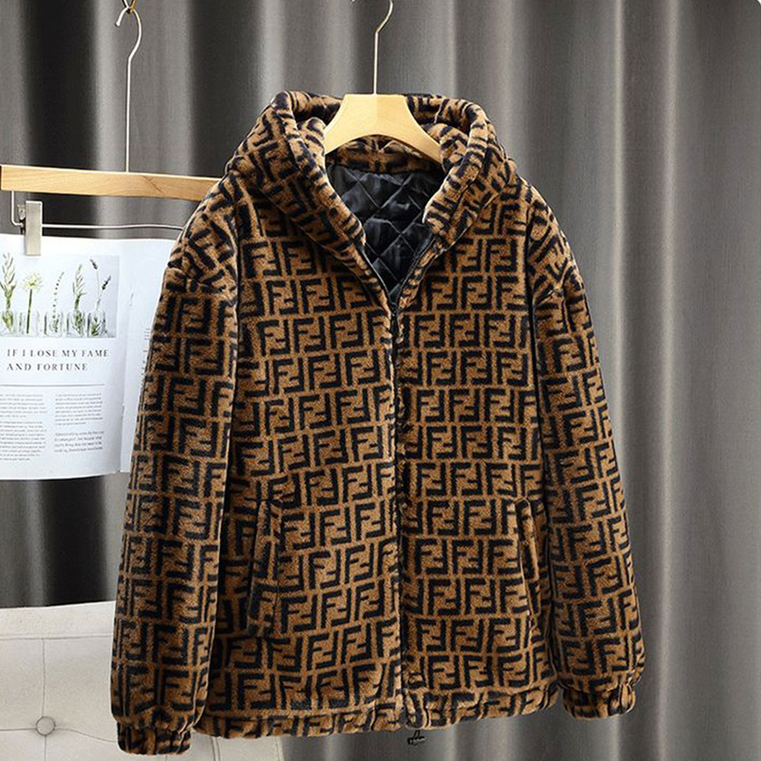 【FENDI】フェンディ ウィンター ルーズ プラッシュ コットン ジャケット