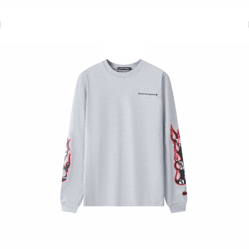 【Chrome Hearts】クロウハート カラーレター グラフィティ 長袖 Tシャツ ユニフォーム 男女兼用