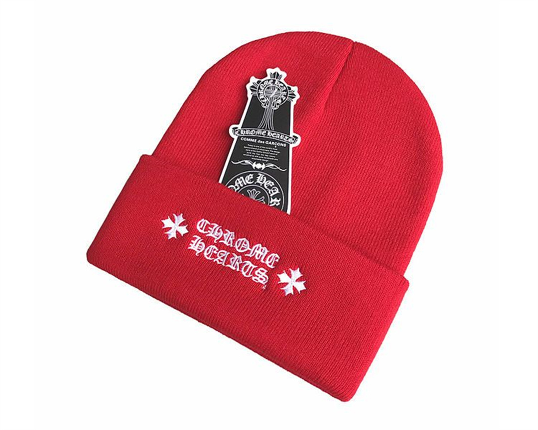 【今日注文なら、もう一つ無料サービス】Chrome Hearts クロウハート ホースシュー ウォームハット クロスニット帽  男女兼用