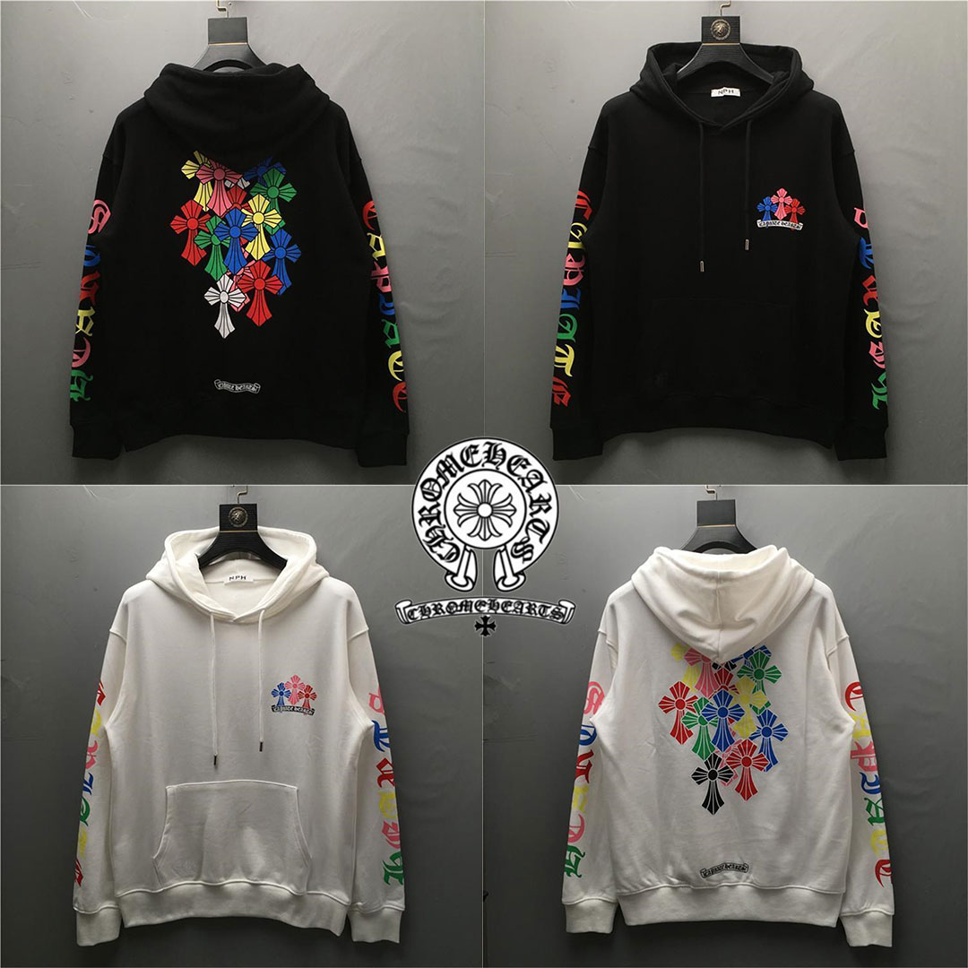 今日注文なら、もう一つ無料サービス【chrome-hearts】クロワハートクロスフードスウェットシャツ 男女兼用