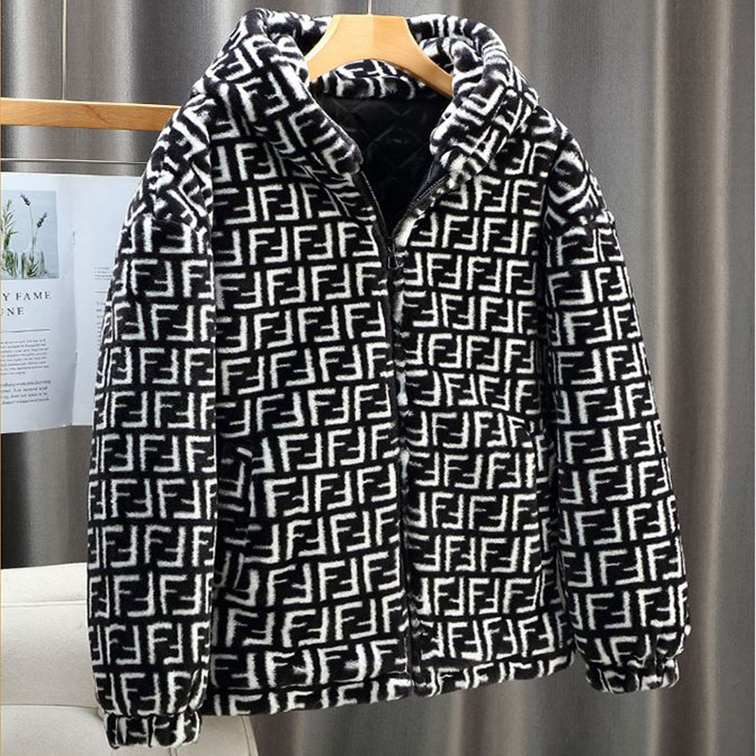 【FENDI】フェンディ ウィンター ルーズ プラッシュ コットン ジャケット