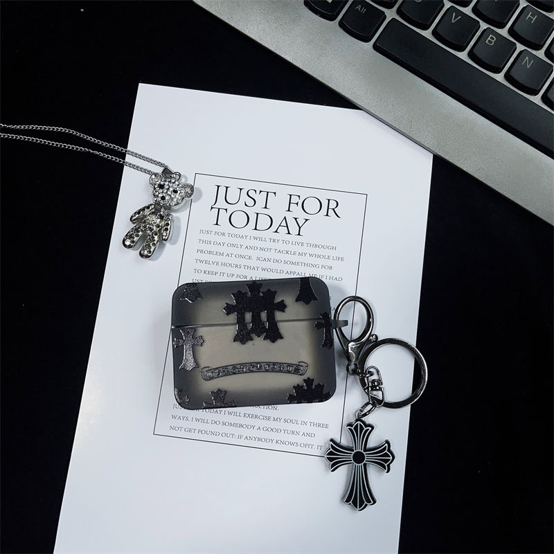 【Chrome Hearts】クロムハーツ クロススクエア AirPodsPro2 保護ケース Apple 第1/2世代 新第三世代 ヘッドホンカバー