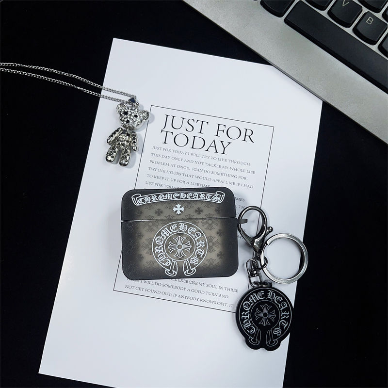 【Chrome Hearts】クロムハーツ クロススクエア AirPodsPro2 保護ケース Apple 第1/2世代 新第三世代 ヘッドホンカバー