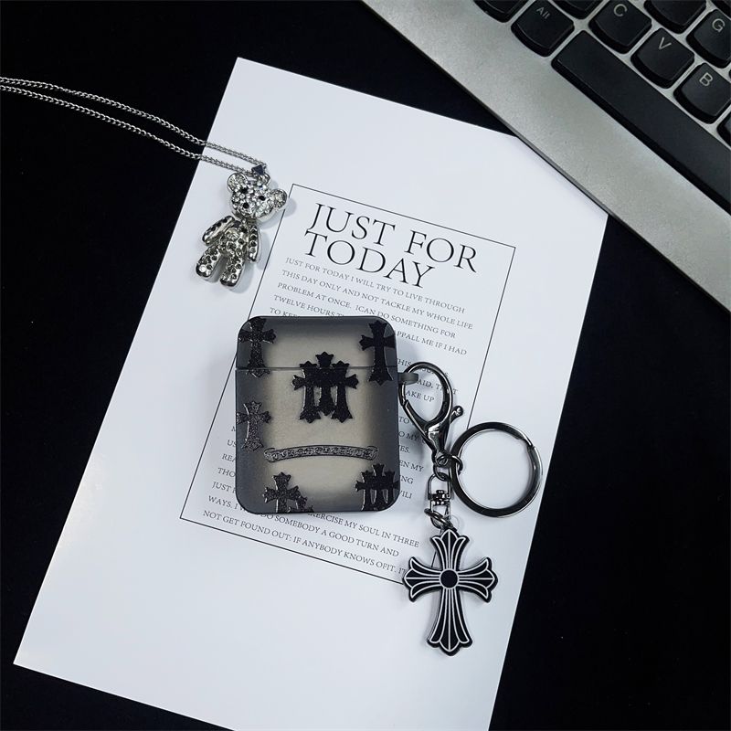 【Chrome Hearts】クロムハーツ クロススクエア AirPodsPro2 保護ケース Apple 第1/2世代 新第三世代 ヘッドホンカバー