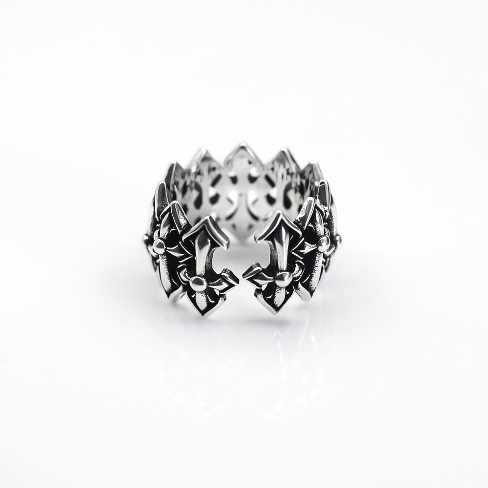 【Chrome Hearts】クロウハートクロスオープンリング男女兼用