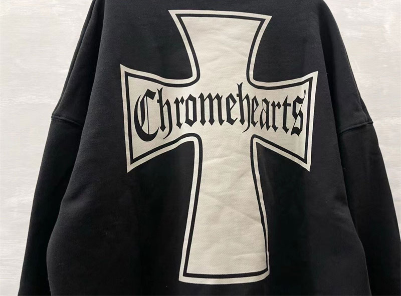 【Chrome hearts】クロウ ハート クロス プリント ラウンドネック カップル スウェットシャツ