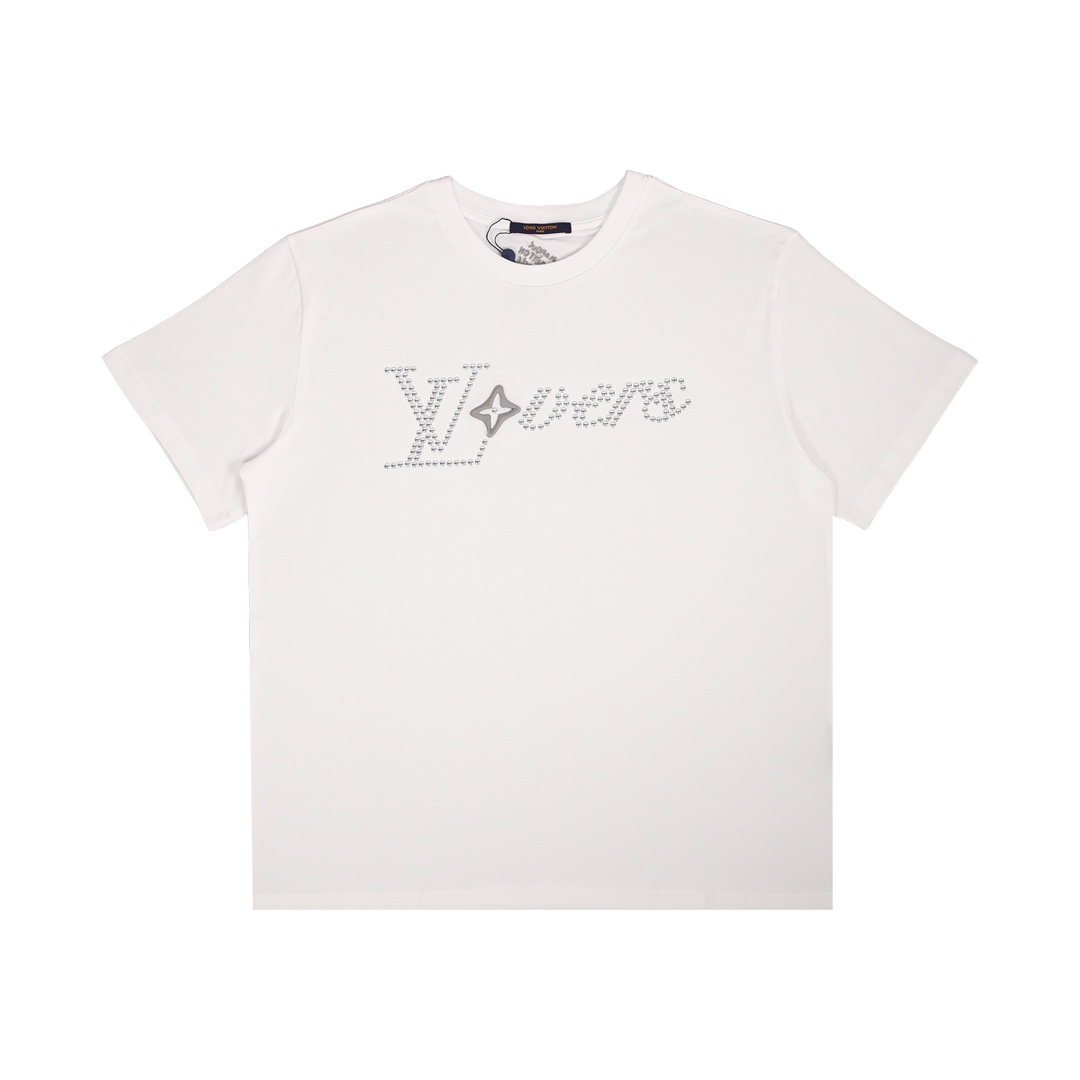 【LOUIS VUITTON】ルイ・ヴィトン コラボシリーズ リベット刺繍 ラウンドネック 半袖Tシャツ