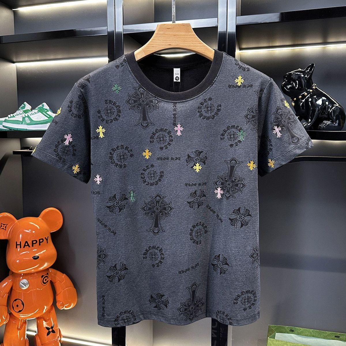 【Chrome hearts】クロムハーツ メンズ 半袖Tシャツ、ニューサマースタイル、刺繍プリント。