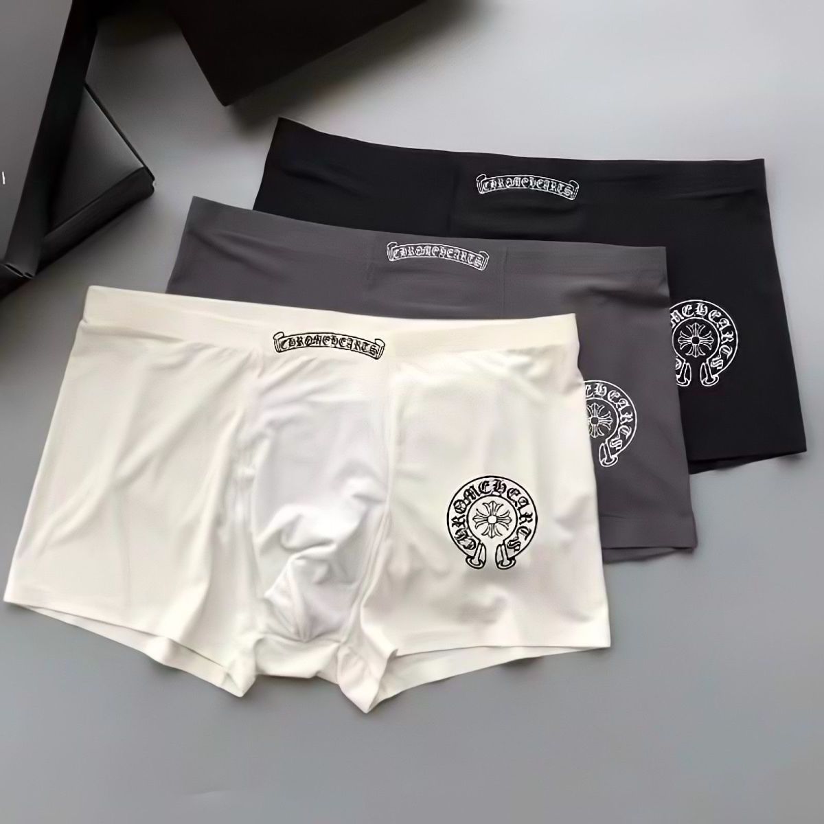 【3個パック】【Chrome Hearts】クロムハーツ アイスシルク 抗菌ボクサーブリーフ メンズ