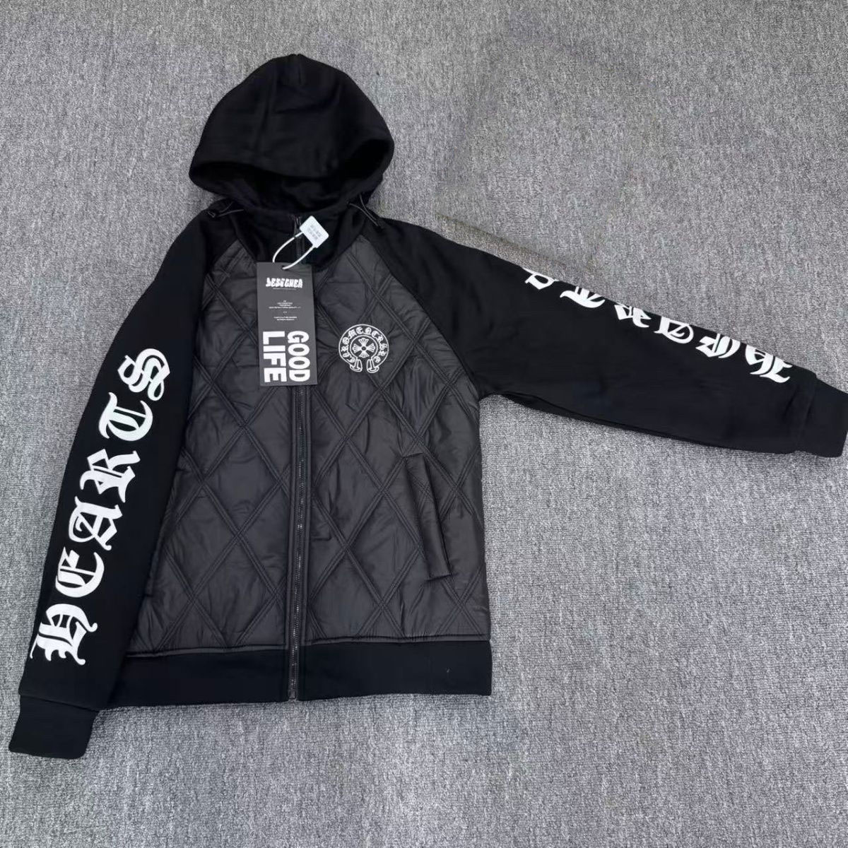 【Chrome hearts】クロムハーツ 2025新作 フード付きコットン刺繍ジャケット 男女兼用