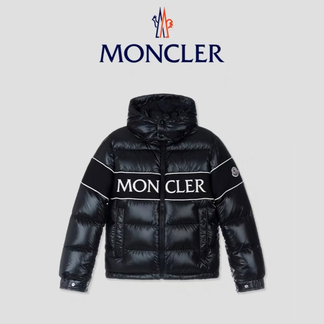 【MONCLER】モンクレール 2025 冬 コットンジャケット、フード付き刺繍コットンコート 男女兼用