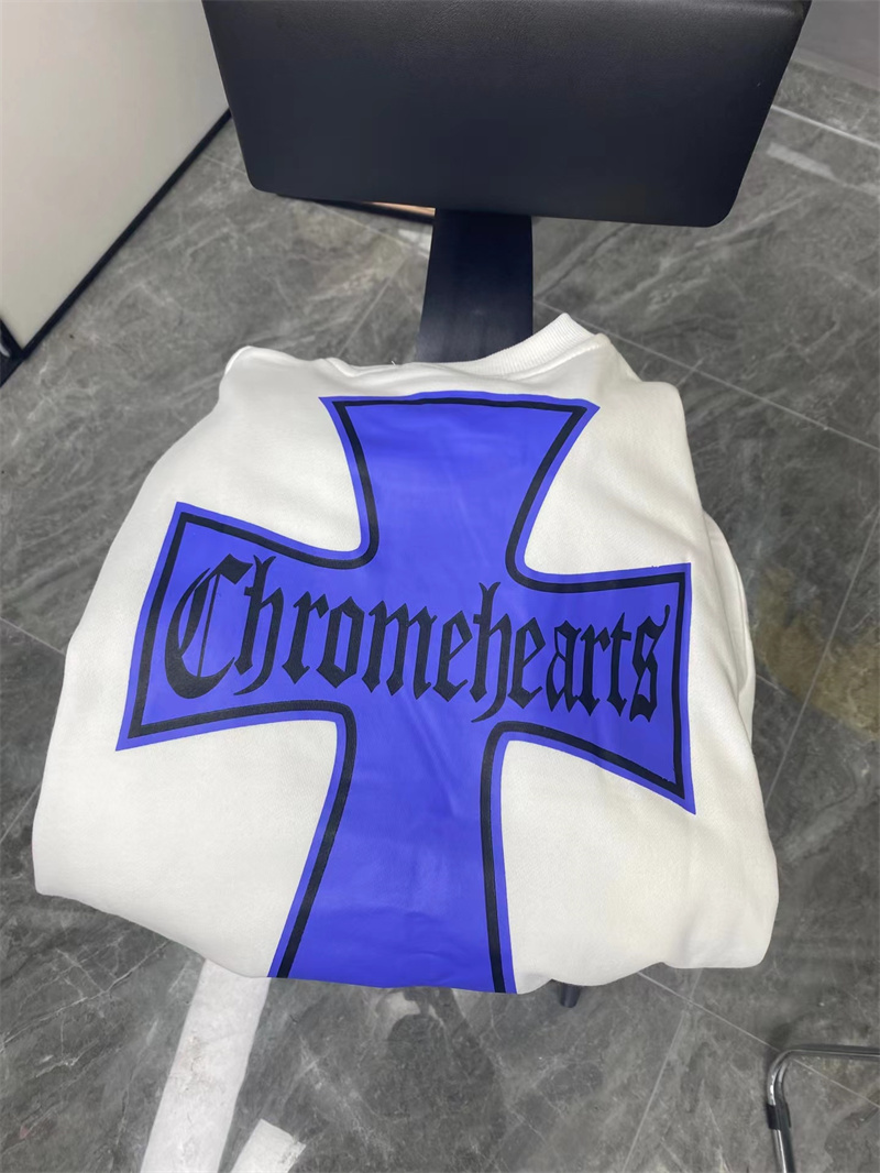 【Chrome hearts】クロウ ハート クロス プリント ラウンドネック カップル スウェットシャツ