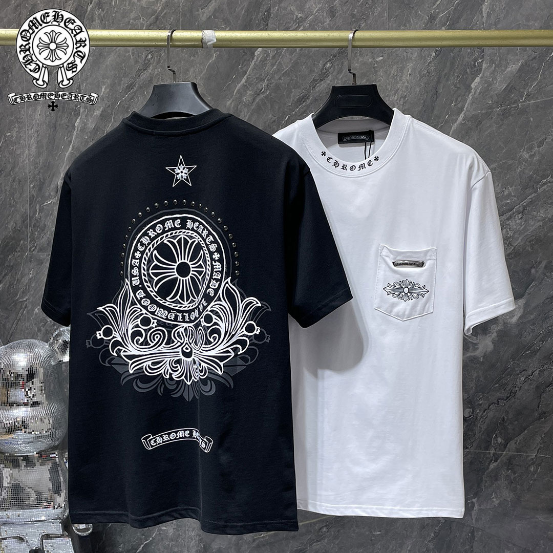 【Chrome Hearts】クロムハーツ ホースシューサンスクリットクロス 半袖Tシャツ