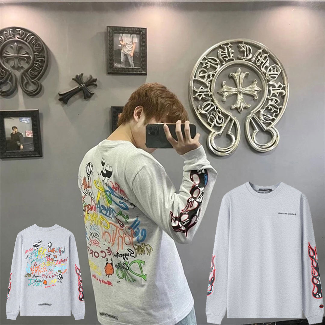Chrome Hearts】クロウハート カラーレター グラフィティ 長袖 T