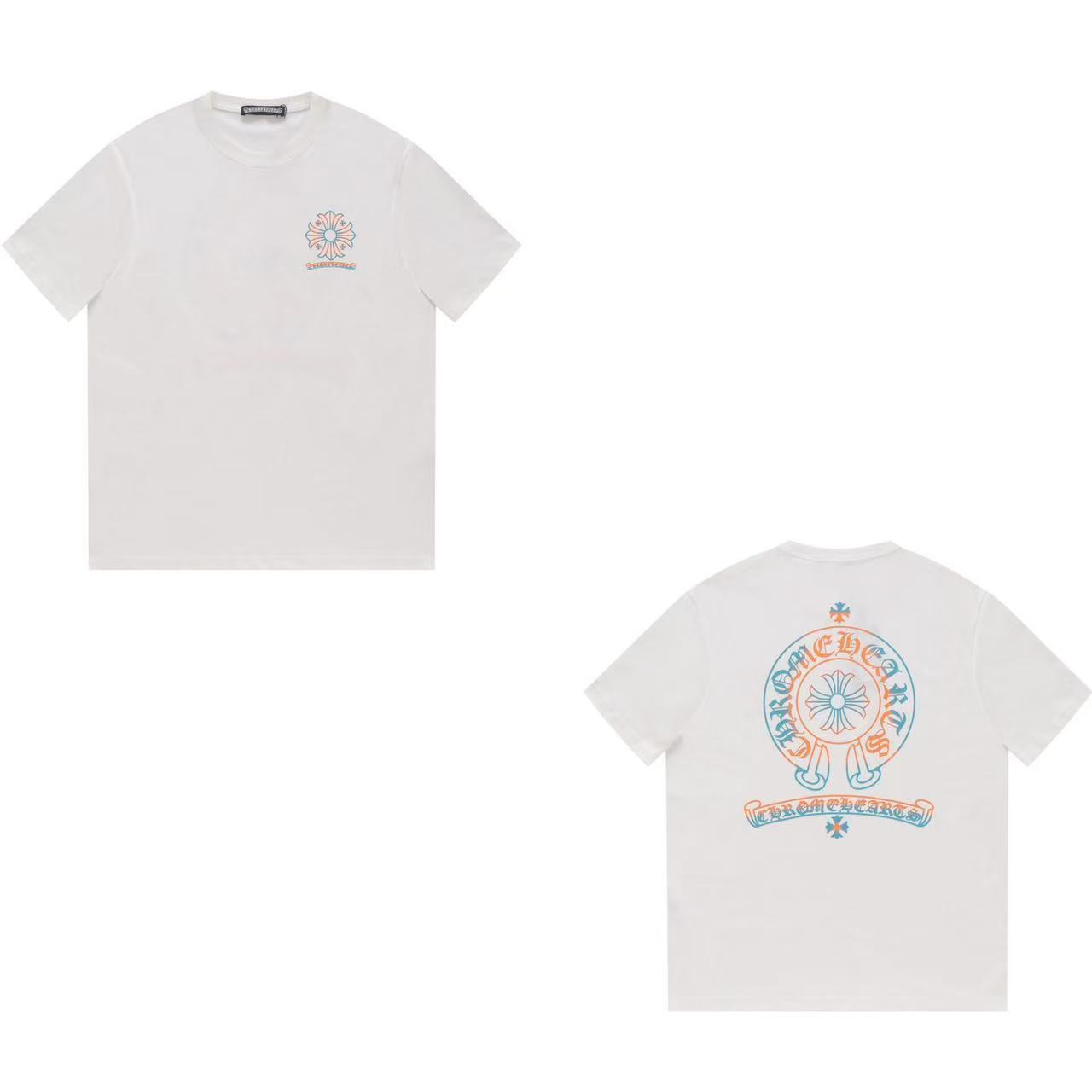 【Chrome hearts】【今日注文なら、もう一つ無料サービス】クロムハーツ新しいクロスショートスリーブのTシャツ男女兼用