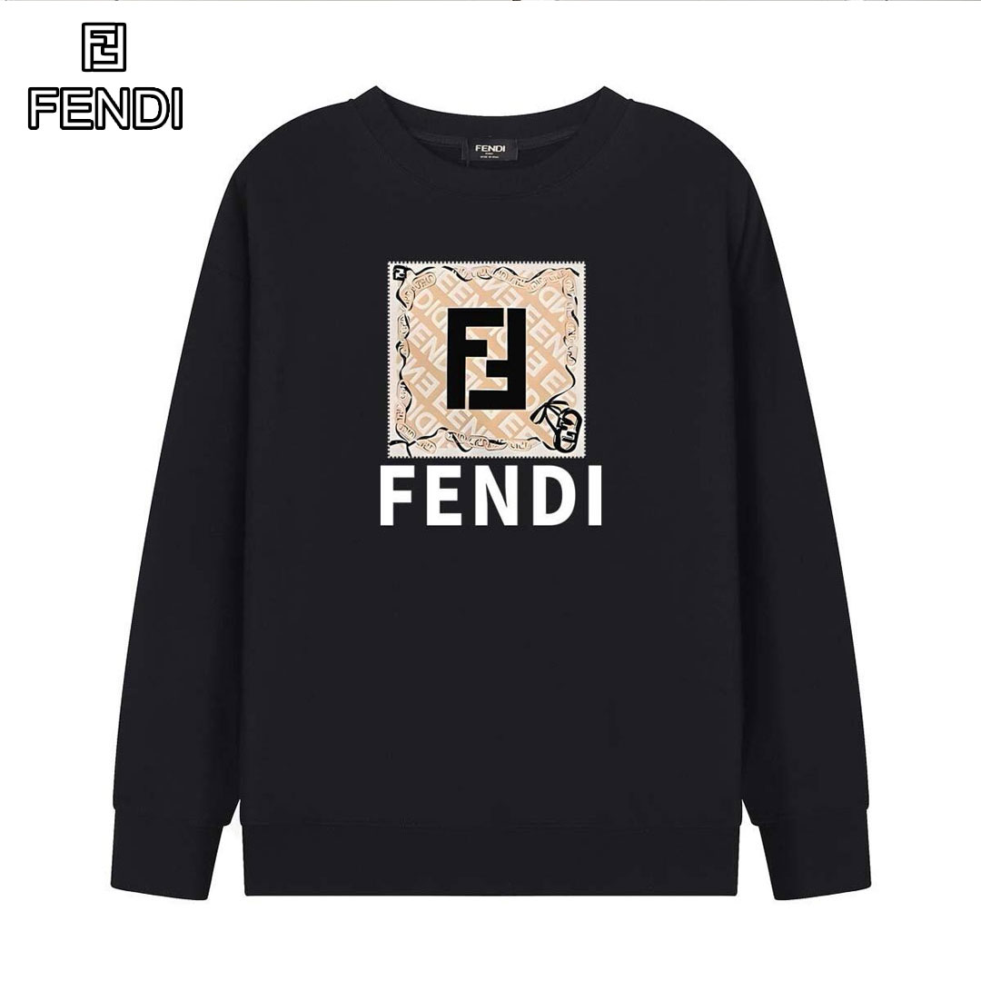 【FENDI】フェンディ 秋冬 ルーズカジュアル プリント スウェットシャツ 男女兼用