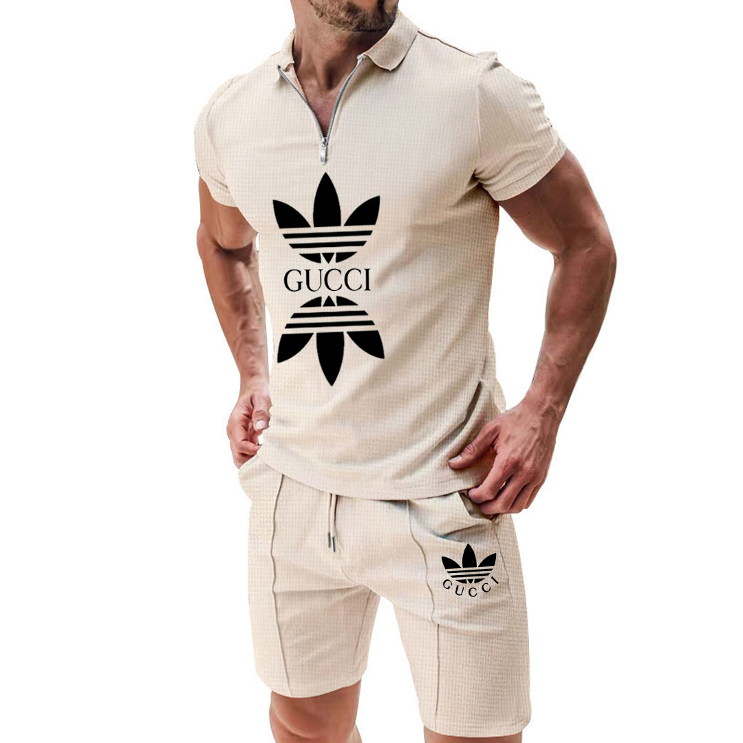 【Adidas】【Gucci】アディダスとグッチの新作コラボレーション、半袖シャツとショーツのセット