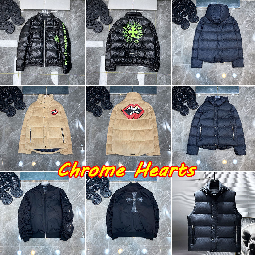 Chrome Hearts ❤ クロムハーツ ❤ 日本の店頭でも同時販売中 ❤❄️ 冬のダウンジャケットシリーズ❄️ クロウハートダークパターンシリーズ フード付きダウンジャケット