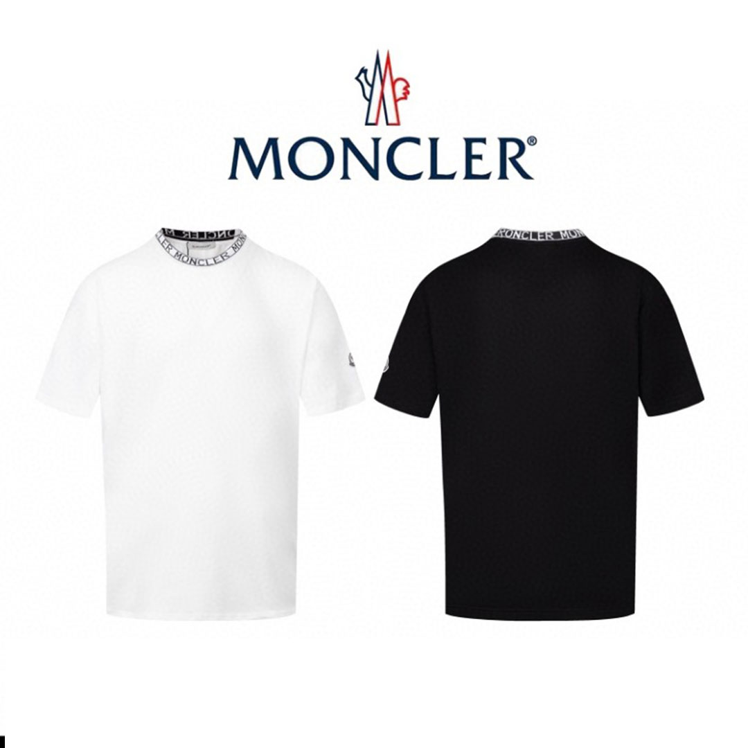 【MONCLER】モンクレール 2024 レターリブ袖口ロゴ半袖 男女兼用