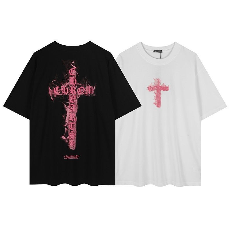 【Chrome Hearts】クロムハーツ ルーンロゴカップル半袖Tシャツ 男女兼用