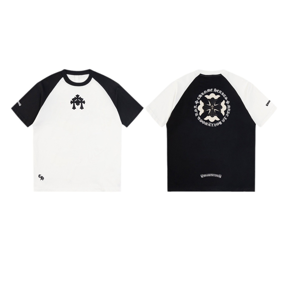 【Chrome Hearts】 Chrome Hearts クロスアイアン マイクロロゴ Tシャツ 男女兼用