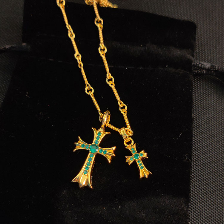 【Chrome hearts】22Kクロムハーツ　パヴェダイヤ＆20インチツイストチェーン