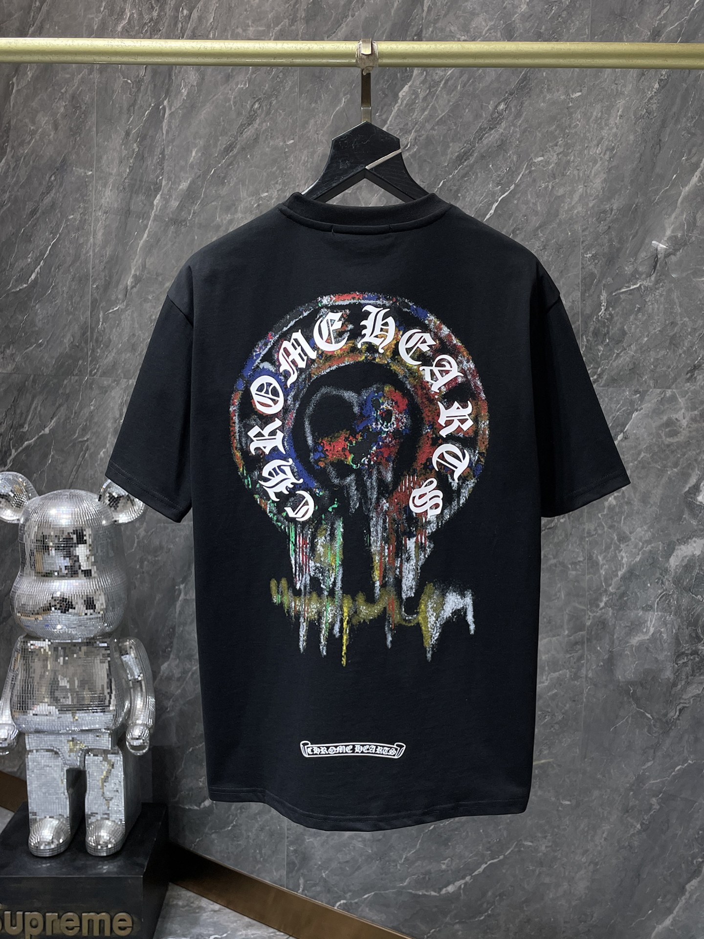 【Chrome Heart】2025新作Chrome Heartクロスカラフル手描きビッグホースシュー半袖Tシャツ