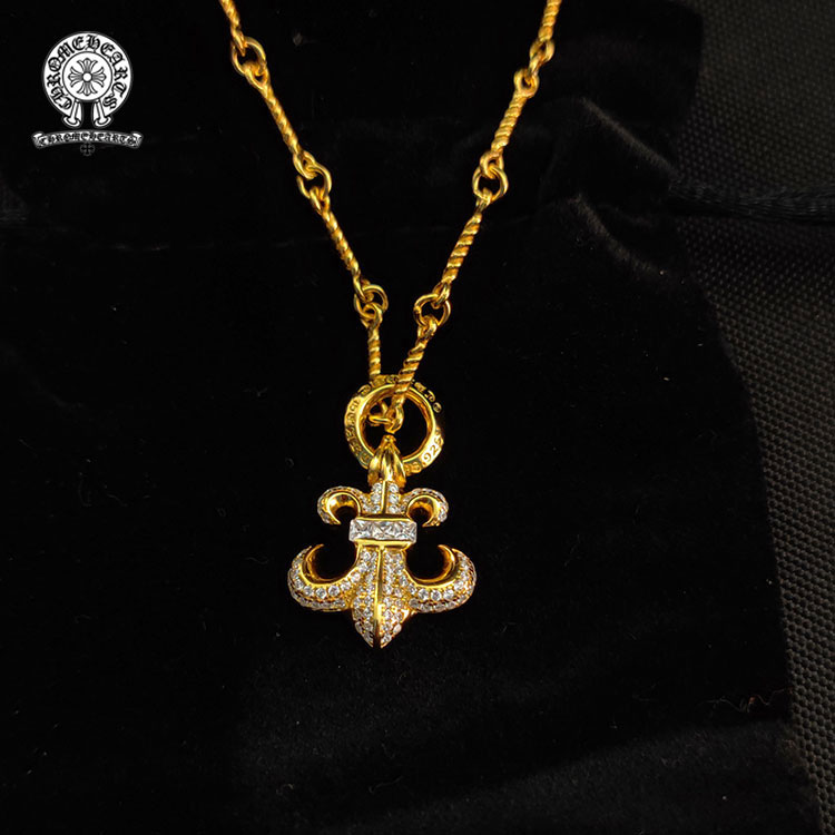 【Chrome hearts】22Kクロムハーツ　パヴェダイヤ＆20インチツイストチェーン