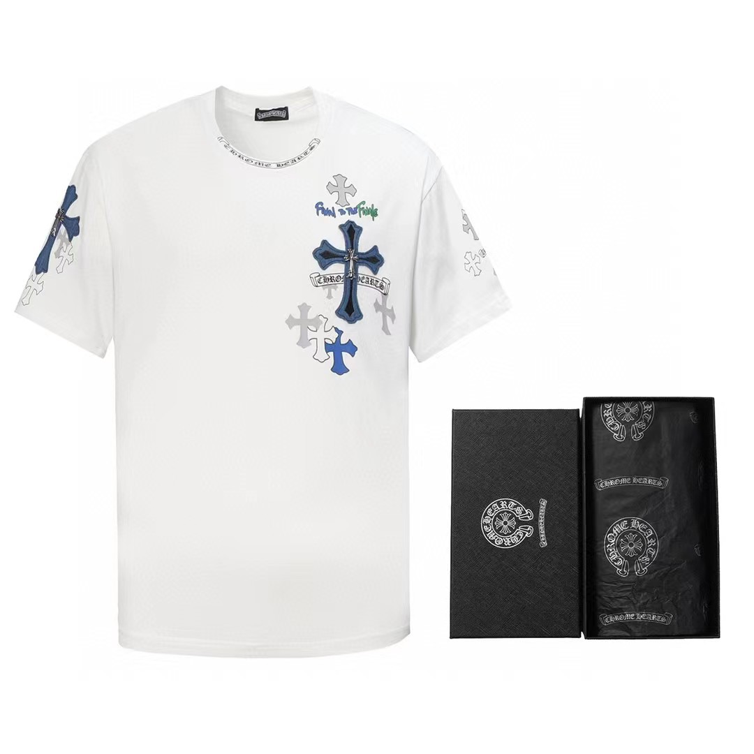 【Chrome Hearts 】クロムハーツクロスプリント 半袖Tシャツ