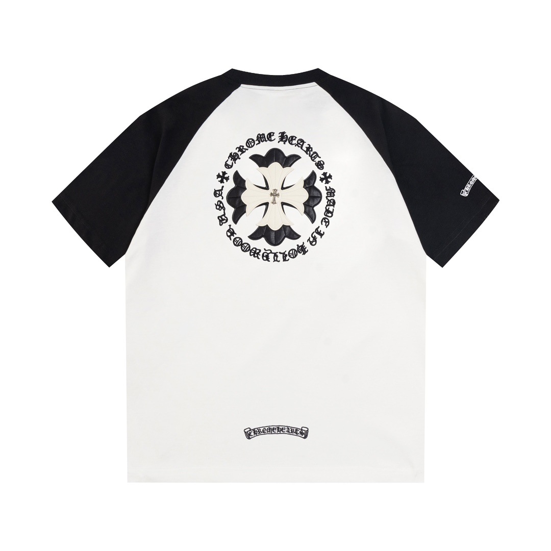 【Chrome Hearts】 Chrome Hearts クロスアイアン マイクロロゴ Tシャツ 男女兼用