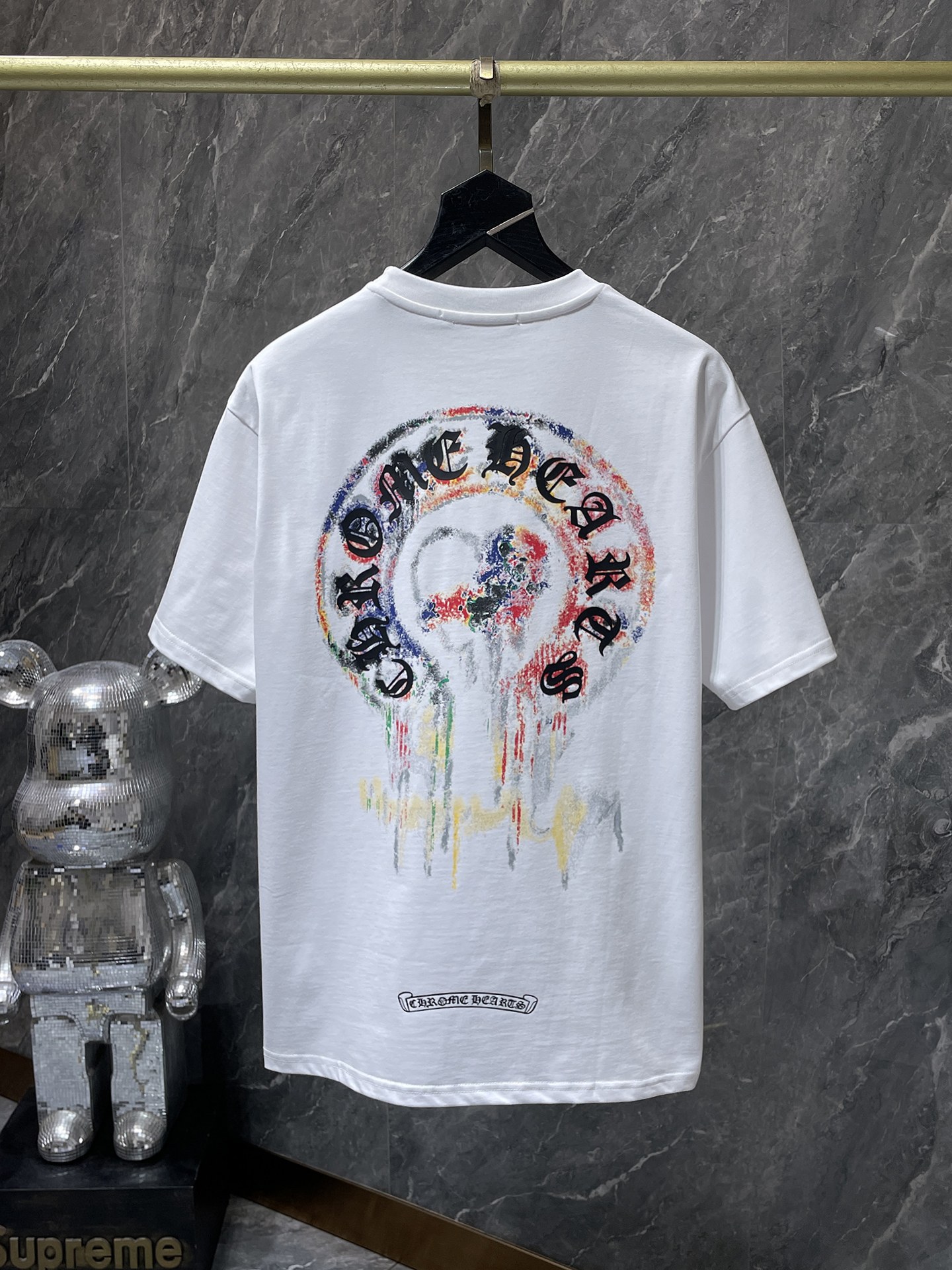 【Chrome Heart】2025新作Chrome Heartクロスカラフル手描きビッグホースシュー半袖Tシャツ