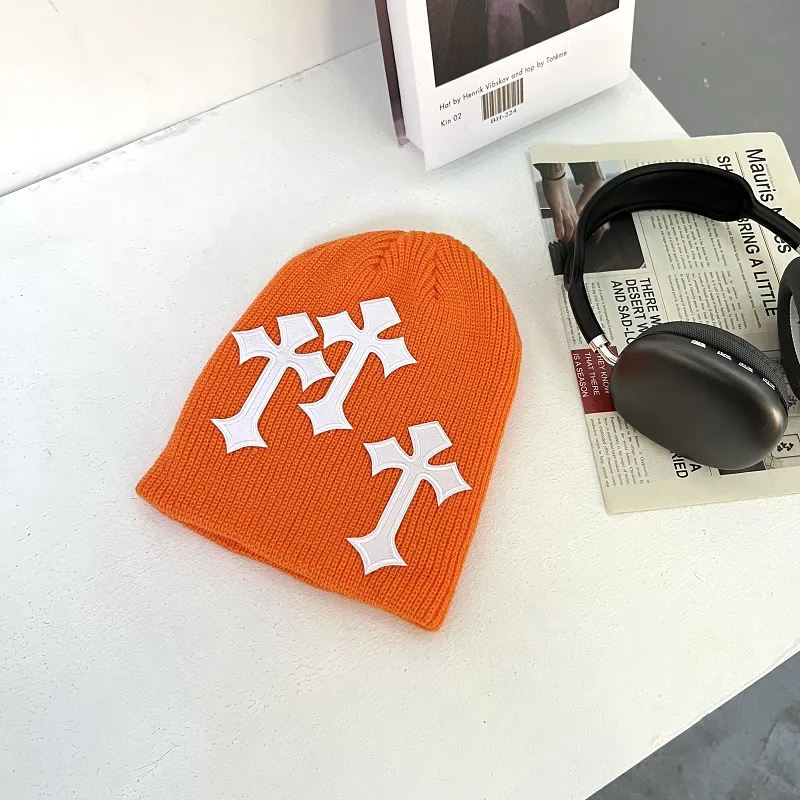 【Chrome Hearts】【今日注文なら、もう一つ無料サービス】 クロワ ハート  クロスウールハット パイルハット ニット帽 秋冬