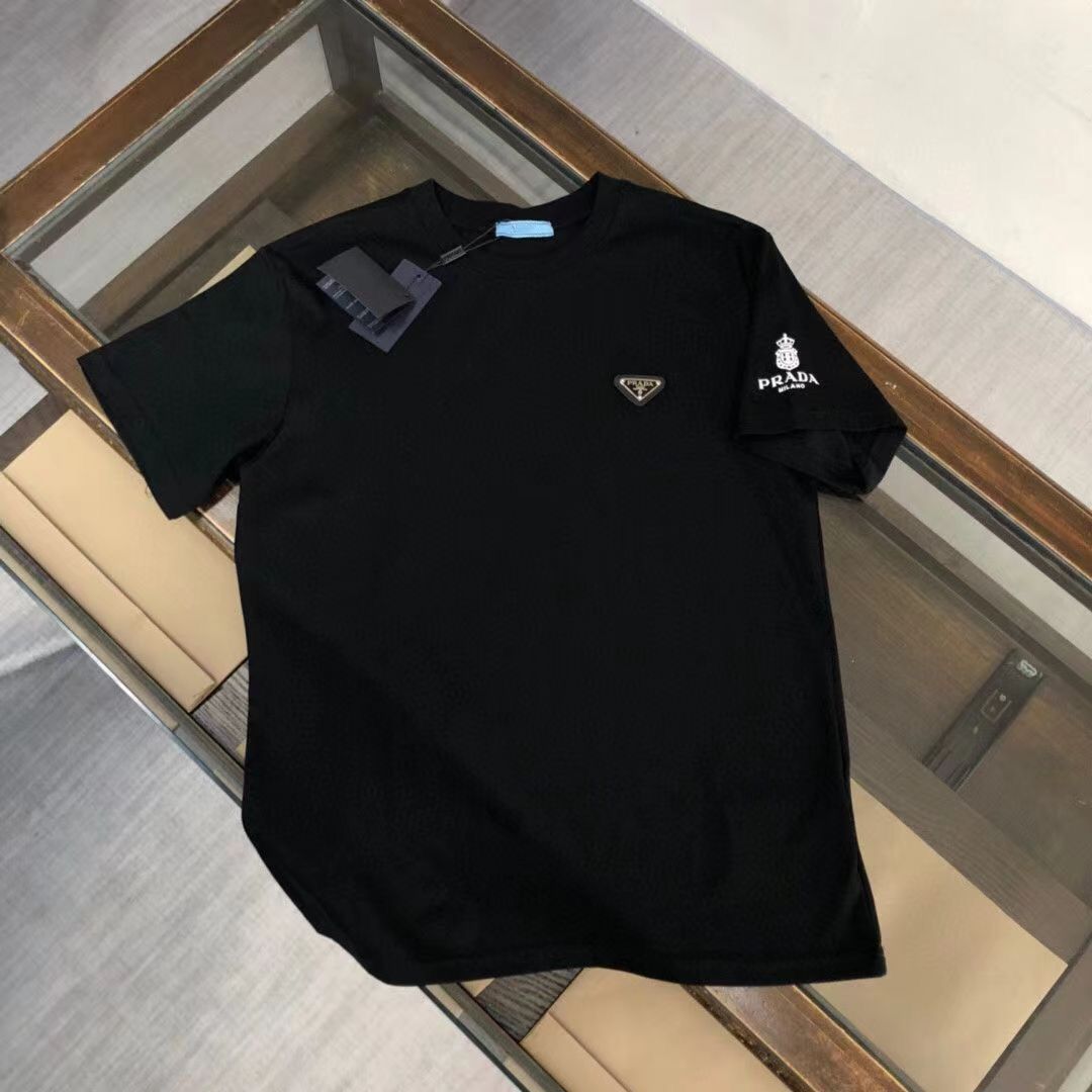 【Prada】 プラダ新作半袖カジュアルルーズTシャツカップル半袖
