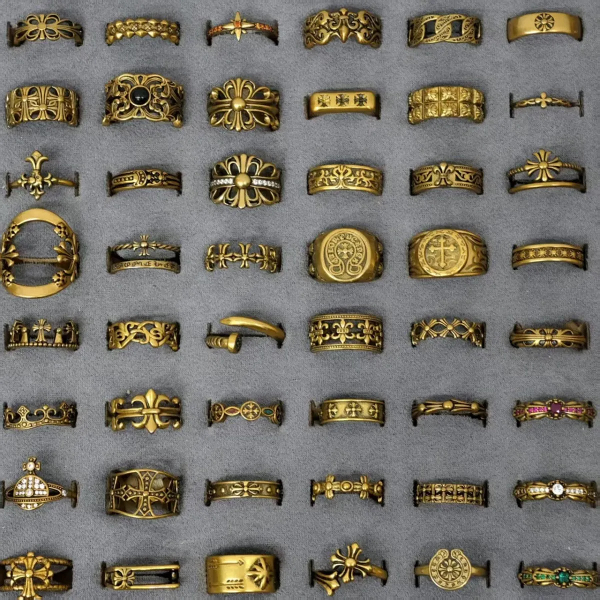 【今日注文なら、もう一つ無料サービス】【Chrome hearts】 クロムハーツ 男女兼用 ヴィンテージカップルリング（オープンデザイン）