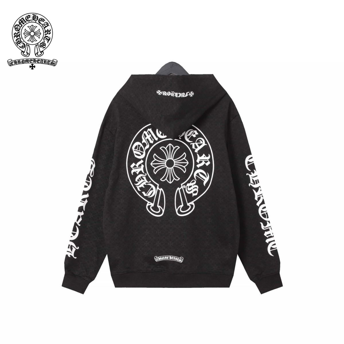 【Chrome-hearts】クロキシンクラシックホースシュールーズセーターの男性と女性のモデル