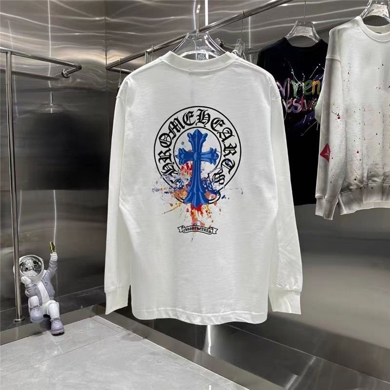 【Chrome Herats 】クロムハーツ クロスプリント ラウンドネック Tシャツ メンズ