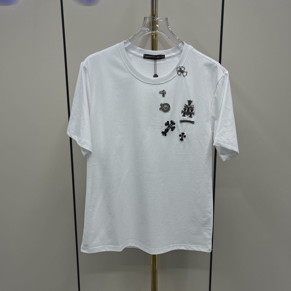 【Chrome hearts】クロムハーツ 新しい夏のピュアコットンTシャツ半分スリーブ 男女兼用