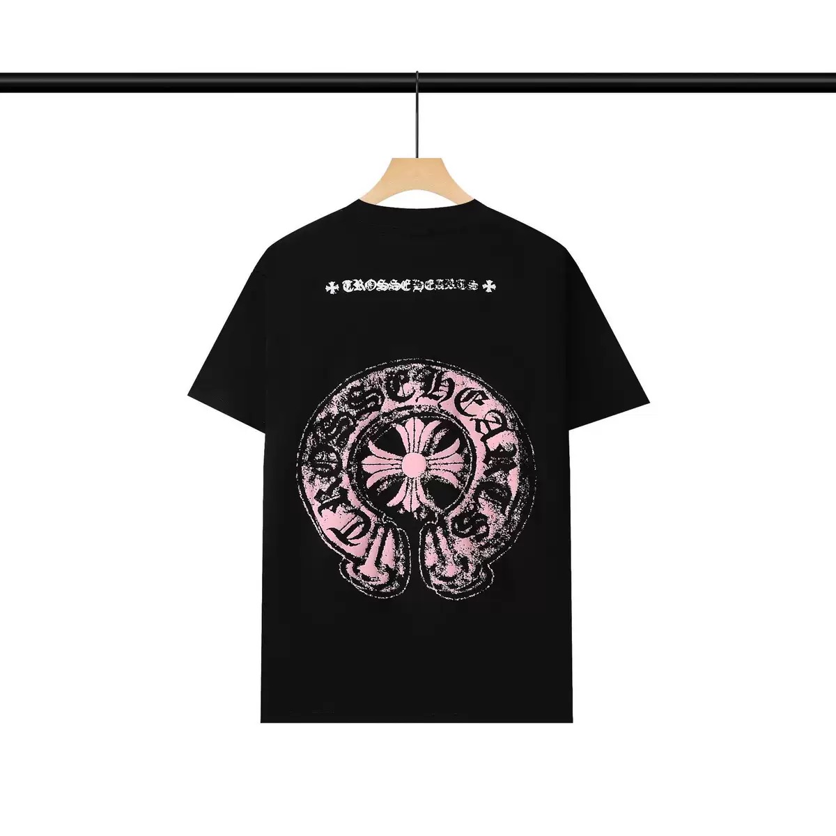 【Chrome Hearts】【今日注文なら、もう一つ無料サービス】クロムハーツ 半袖Tシャツ クロスサンスクリットプリント