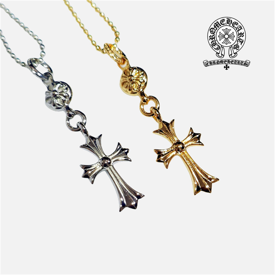 【Chrome Hearts】クロウハートクラシックボールビーズクロスネックレスペンダント  男女兼用