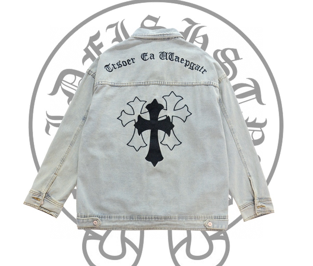 Chrome Heart / クロムハート  2023 丈夫なパッチワーク刺繍デニムジャケット