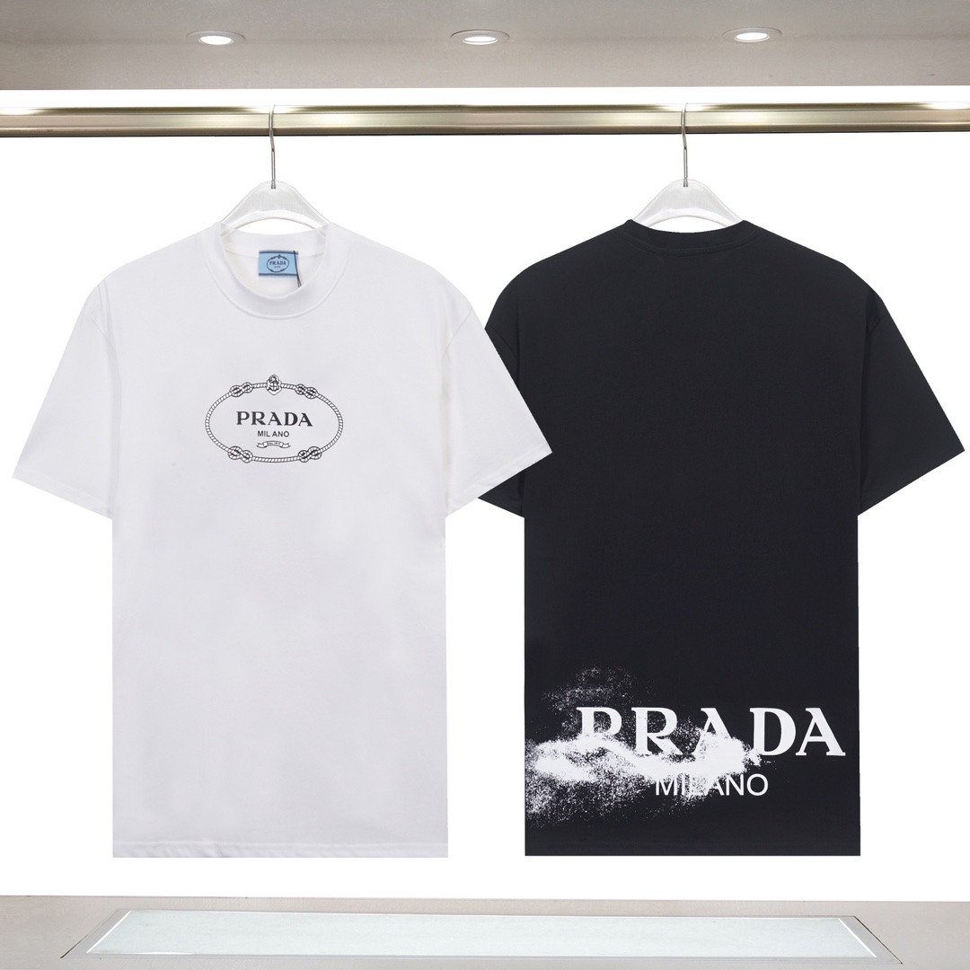 《𝙉𝙚𝙬♈️PRADA》プラダ新作半袖カジュアルルーズTシャツカップル半袖